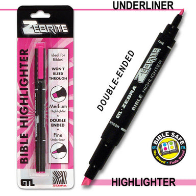 Image of Double Ended Highlighter - Pink other