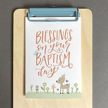 Image of Blessings On Your Baptism Single Card other