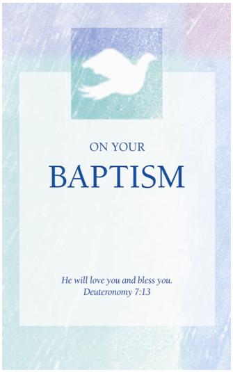 Image of Baptism Card Green - Pack of 10 other