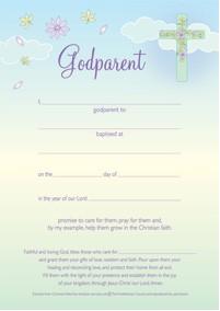 Image of Cross Godparent Certificate - pack of 10 other