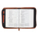 Image of Faith Full Grain Leather Bible Cover in Saddle Tan other