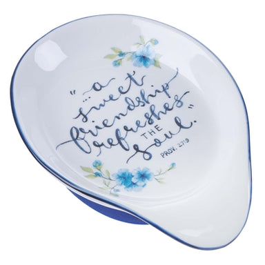 Image of Sweet Friendship Ceramic Spoon Rest - Proverbs 27:9 other