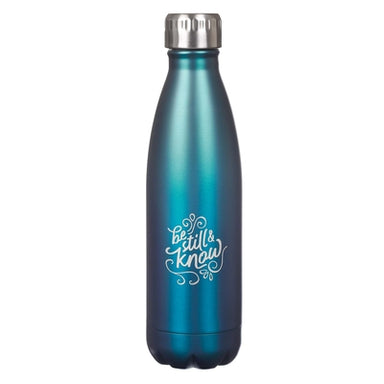 Image of Be Still & Know Frosty Blue Stainless Steel Water Bottle other