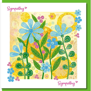 Image of Sympathy blue flowers Greetings Card other
