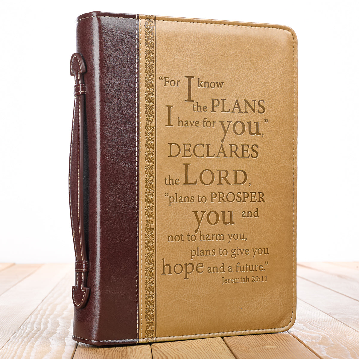 Image of "I Know the Plans" (Tan) Two-tone Bible Cover- Medium other