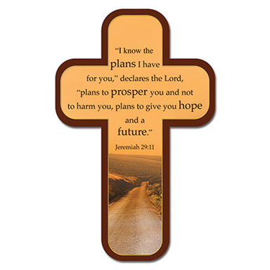 Image of "I Know the Plans" (Brown) Paper Cross Bookmark Pack of 12 other
