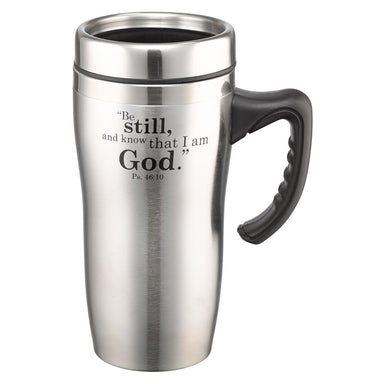Image of Be Still and Know  Stainless Steel Travel Mug With Handle - Psalm 46:10 other