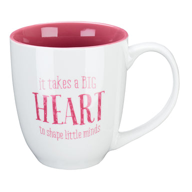 Image of It Takes a Big Heart Ceramic Teacher Coffee Mug - 1 Corinthians 16:14 other
