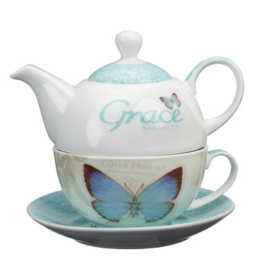 Image of Grace Butterfly Blessings Tea Set for One other