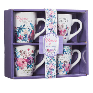 Image of Rejoice Collection Four Piece Ceramic Coffee Mug Set other