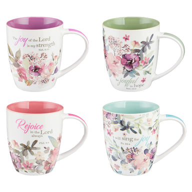 Image of Rejoice Collection Four Piece Ceramic Coffee Mug Set other