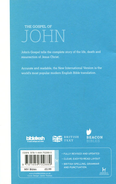 Image of NIV Gospel Of John, White, Paperback, Outreach Edition Bible, Pocket-sized other