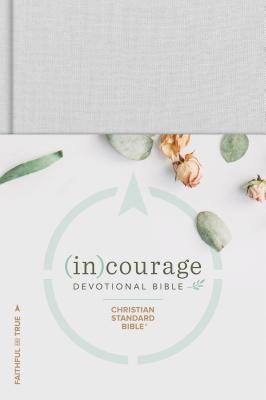 Image of CSB (in)courage Devotional Bible, Grey, Hardback, Womens, Journalling, Notes Section, Presentation Page, Topical Index, Stories of Courageous Women in The Bible other