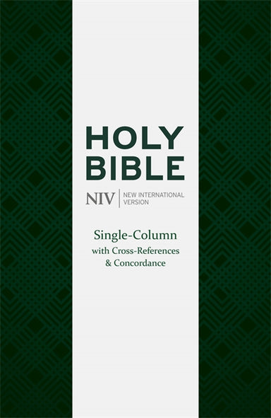 Image of NIV Compact Reference Bible, Deep Green, Imitation Leather, Larger Print, Single Column, Marginal cross-references, Concordance, Illustration, Two ribbon markers other