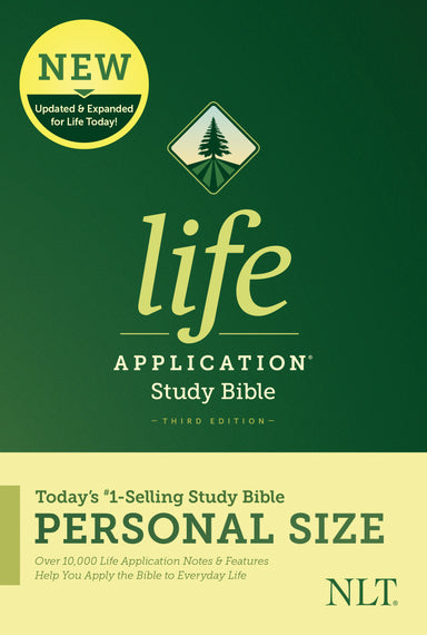 Image of NLT Life Application Study Bible, Third Edition, Green, Personal Size (Hardcover), Cross Reference, Concordance, Charts, Full Colour Maps, Profiles, Cross Reference, Presentation Page, Single Column other