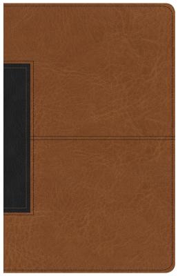 Image of CSB Single-Column Personal Size Bible, Tan/Black LeatherTouch other