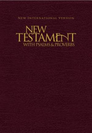 Image of NIV, New Testament with Psalms and   Proverbs, Paperback, Burgundy other