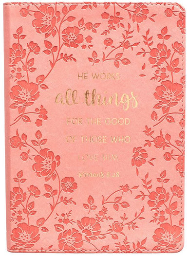 Image of All Things For The Good Pink LuxLeather Journal other