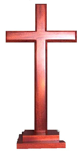 Image of Cross 40cm (Standing) Stepped Square Base other