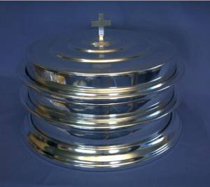 Image of Silvertone Communion Tray Cover other
