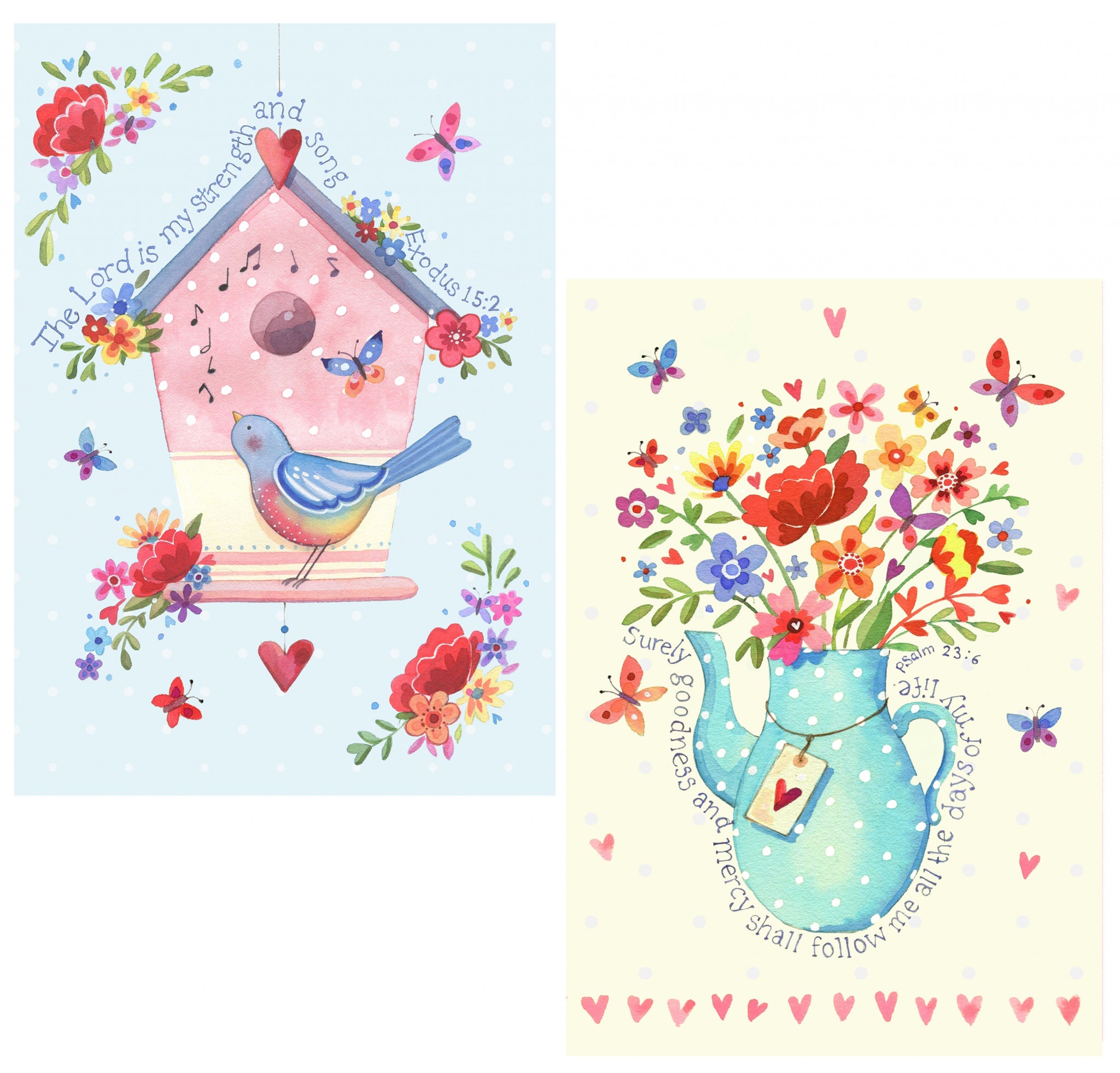 Image of Teapot and Birdhouse Pack of 6 Cards other