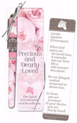 Image of Pen & Bookmark Set-Precious And Dearly Loved (2 Cor 13:11 KJV) other