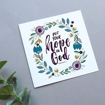 Image of Put Your Hope in God Single Card other