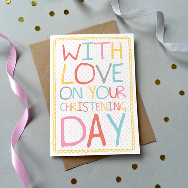 Image of With Love on Your Christening Day Single Card other