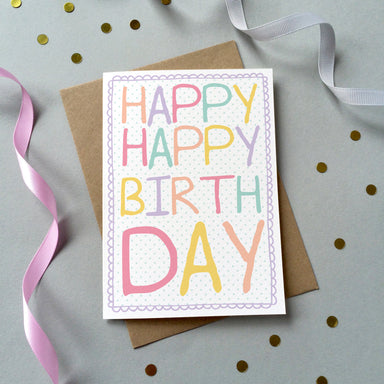 Image of Happy Happy Birthday Single Card other