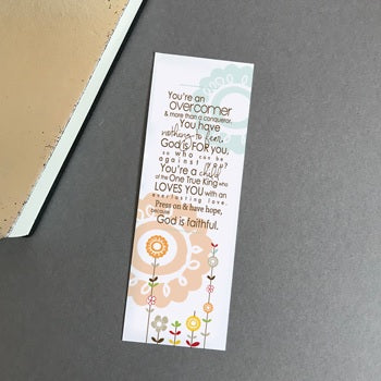 Image of Overcomer (Floral) Bookmarks Pack of 10 other