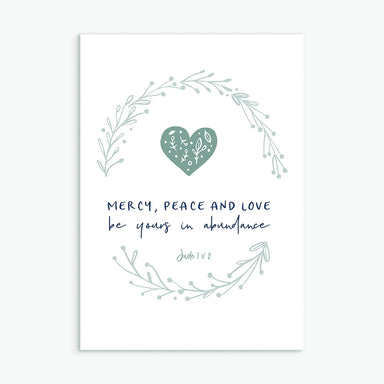 Image of Mercy, Peace and Love greeting card other