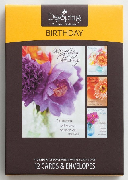 Image of Birthday - Flower Photos - 12 Boxed Cards, KJV other