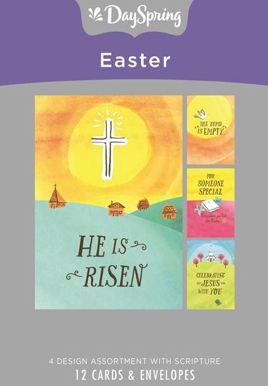 Image of He Is Risen Box of 12 Easter Cards other