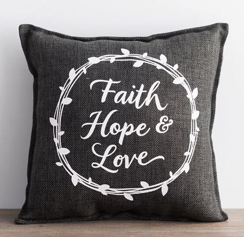 Image of Faith Hope Love Cushion other