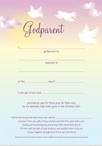 Image of Dove Godparent Certificate - pack of 10 other