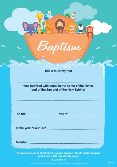 Image of Baptism Certificates Pack of 10 other