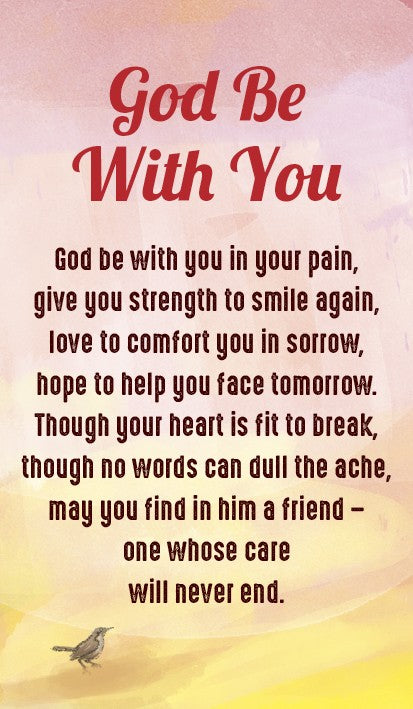 Image of God Be With You Prayer Card Pack of 20 other