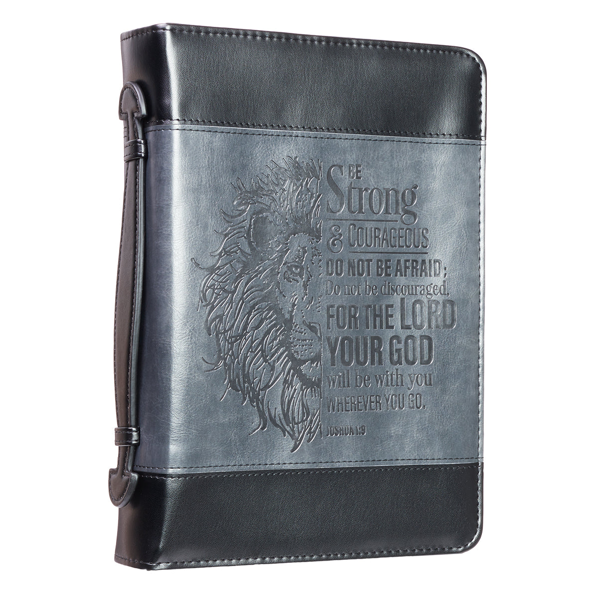 Image of Be Strong Lion Two-Tone Classic Bible Cover - Large other
