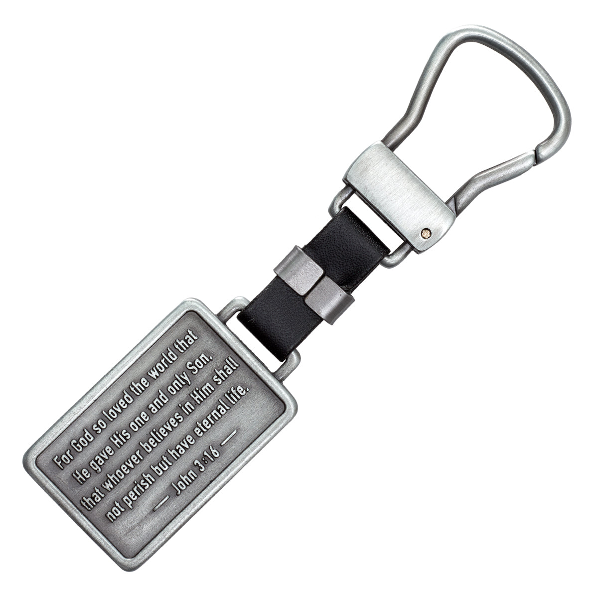 Image of John 3:16 Metal Cross Keyring other