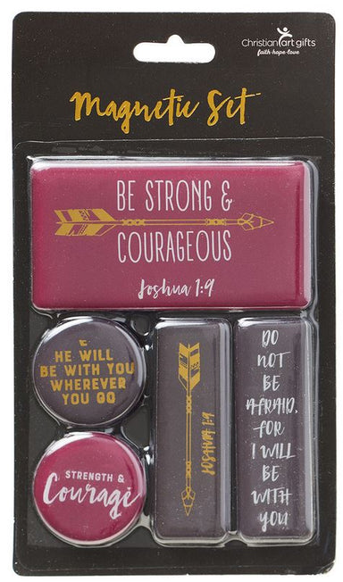 Image of Be Strong And Courageous Magnet Set other