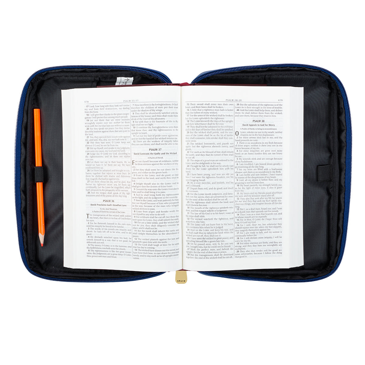 Image of Amazing Grace Blue Faux Leather Fashion Bible Cover other