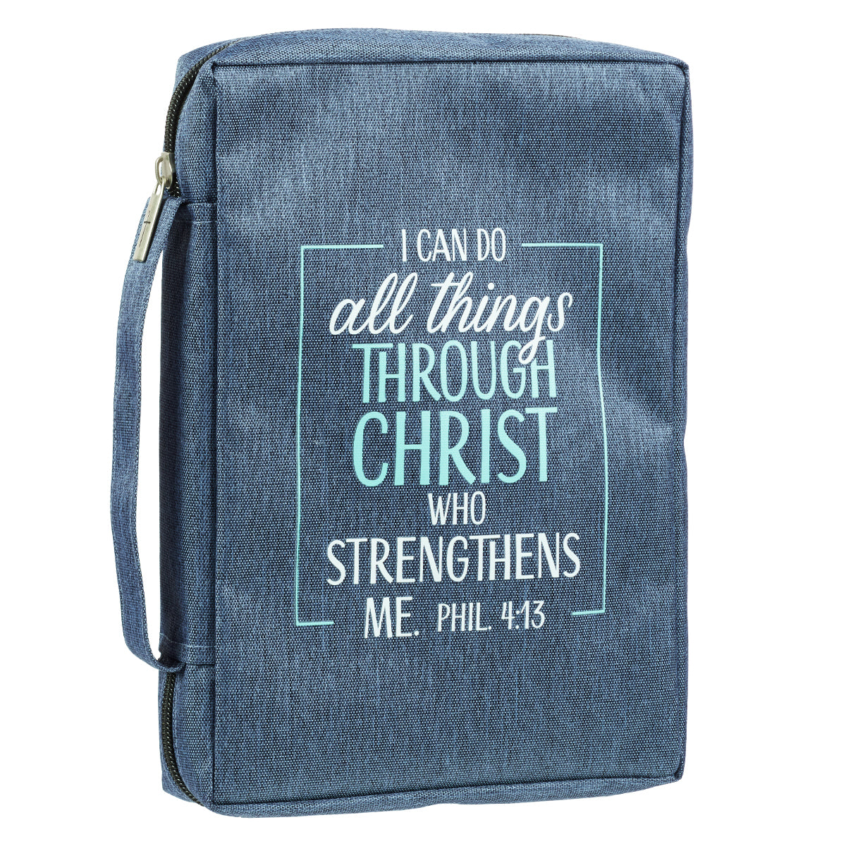 Image of I Can Do All Things Blue Poly-Canvas Bible Cover - Philippians 4:13 other