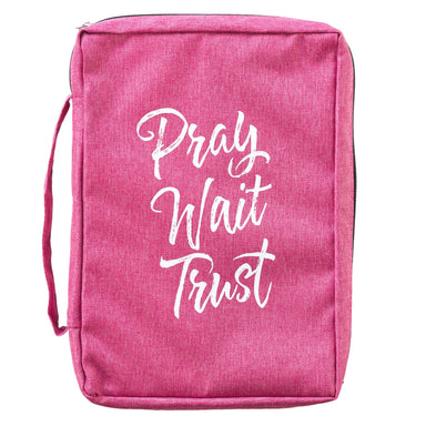 Image of Pray Wait Trust Pink Poly-canvas Value Bible Cover other