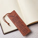 Image of Bookmark-Pagemarker-On Wings Like Eagles-LuxLeather-Tan other
