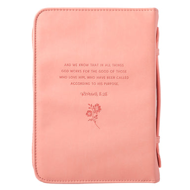 Image of He Works All Things for Good Faux Leather Bible Cover - Romans 8:28 other