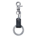 Image of On Wings Like Eagles Stamped Keyring with Black Genuine Leather Loop - Isaiah 40:31 other