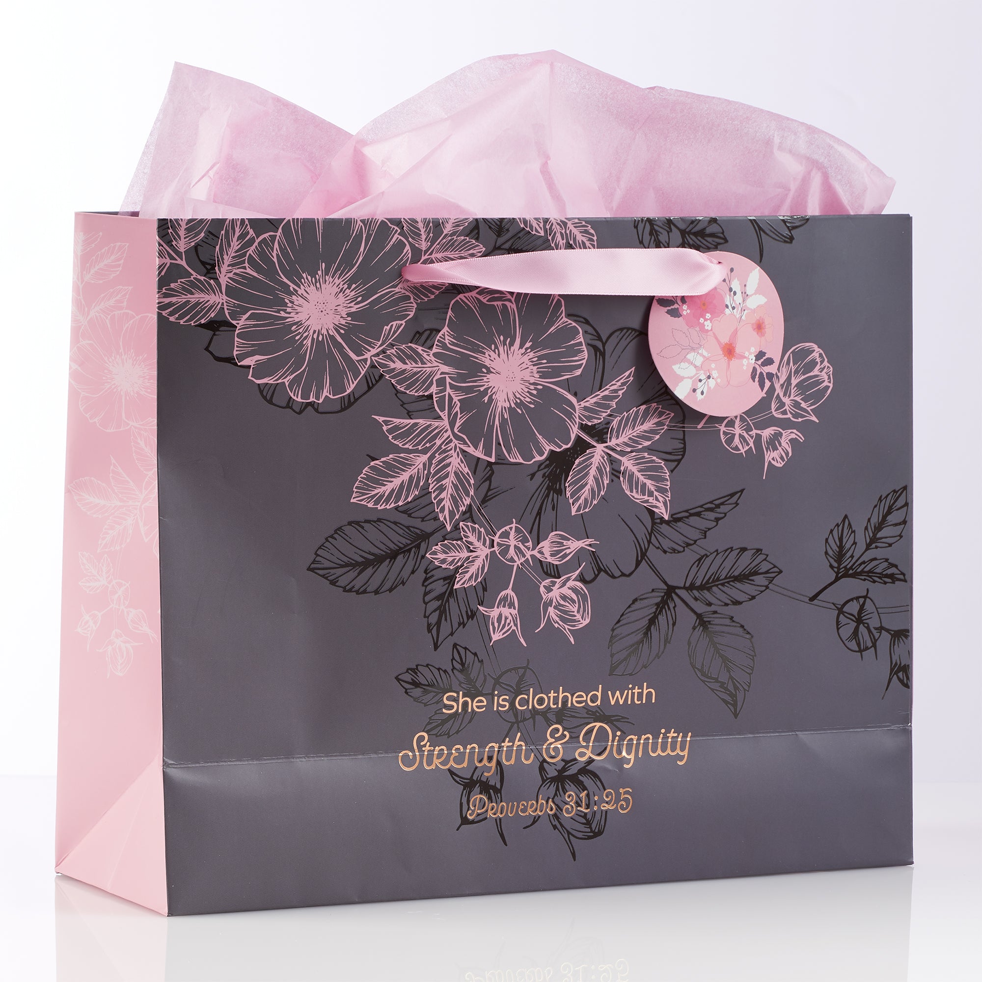 Image of Large Landscape Gift Bag: Strength and Dignity other