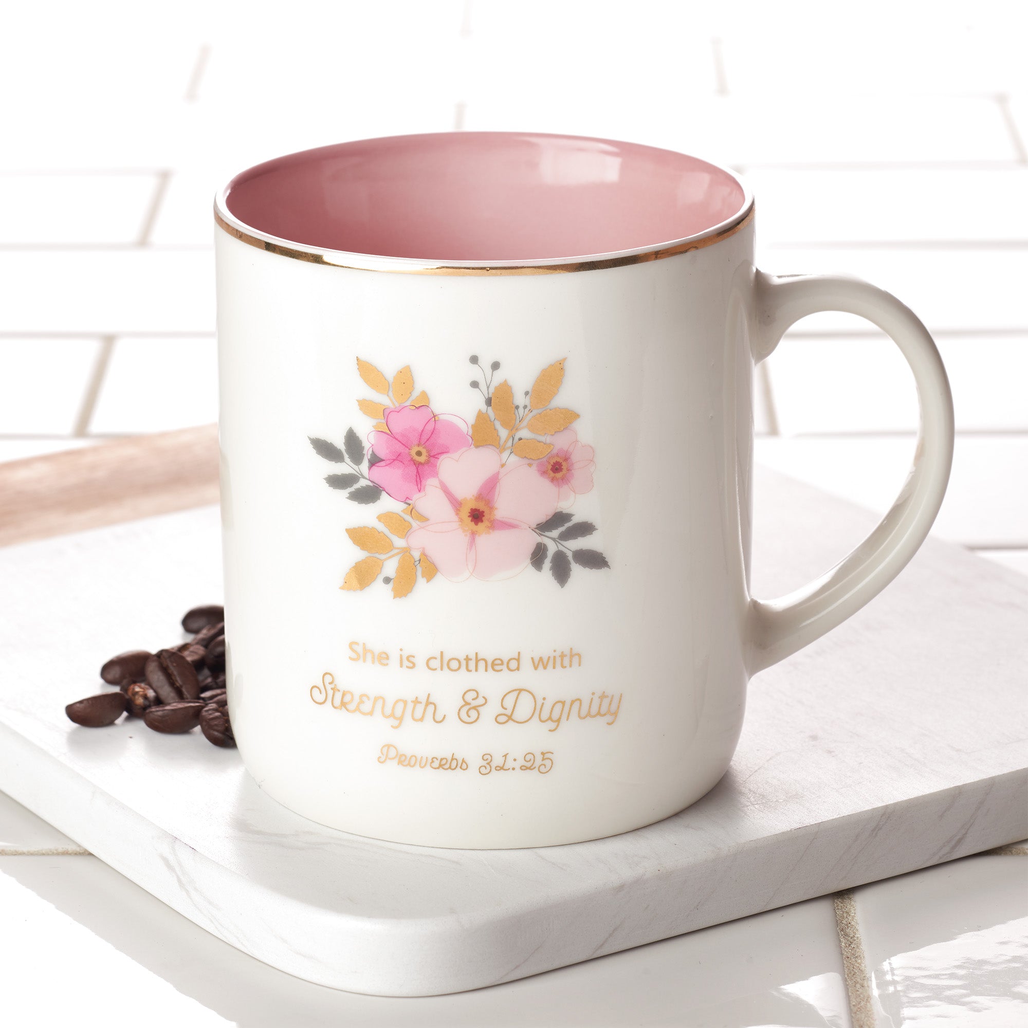 Image of Strength & Dignity Ceramic Coffee Mug – Proverbs 31:25 other