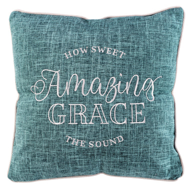Image of Amazing Grace Embroidered Square Pillow other