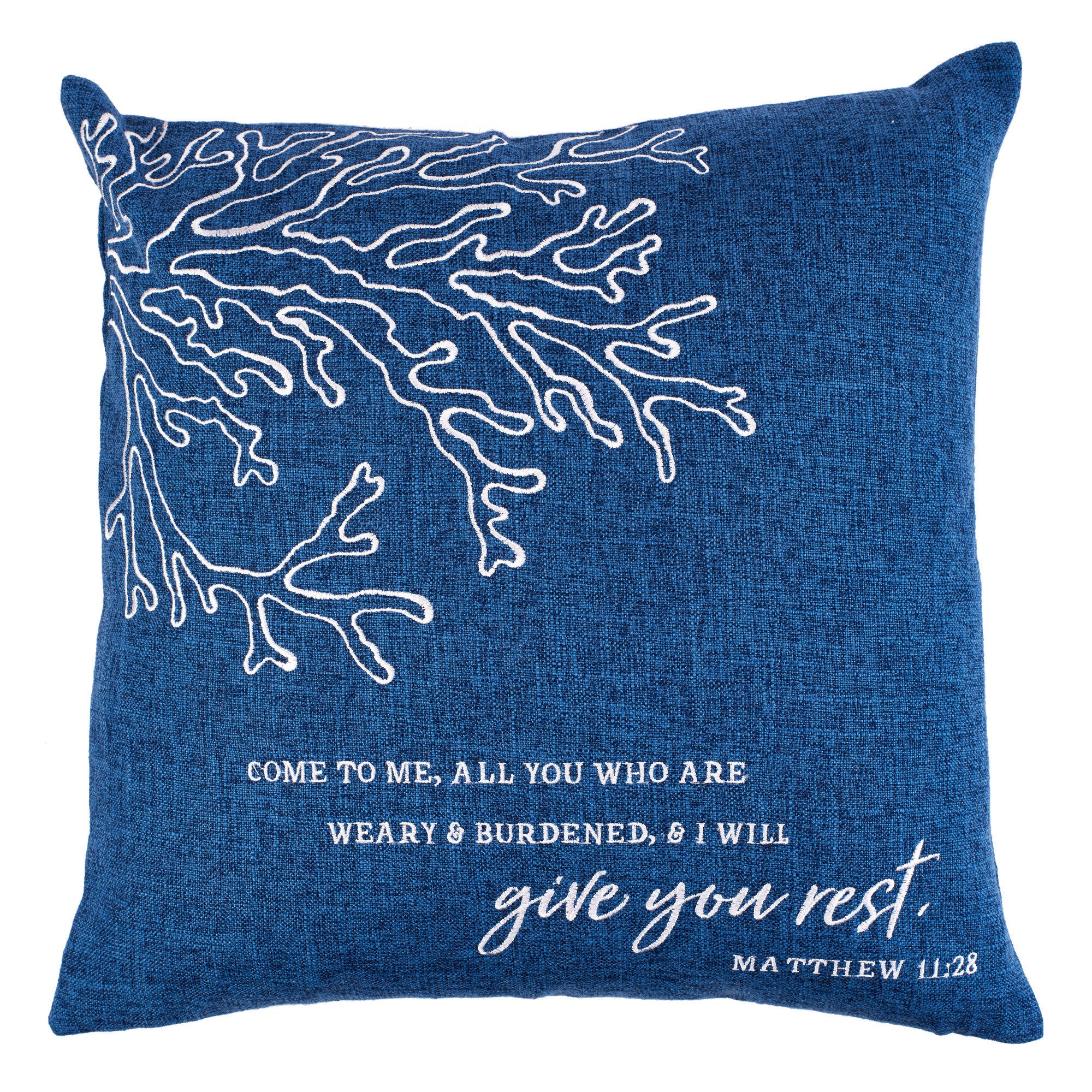 Image of Give You Rest Square Pillow in Navy other